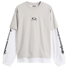 Balenciaga Men's Metal Merch Double T-Shirt in Light Grey/White