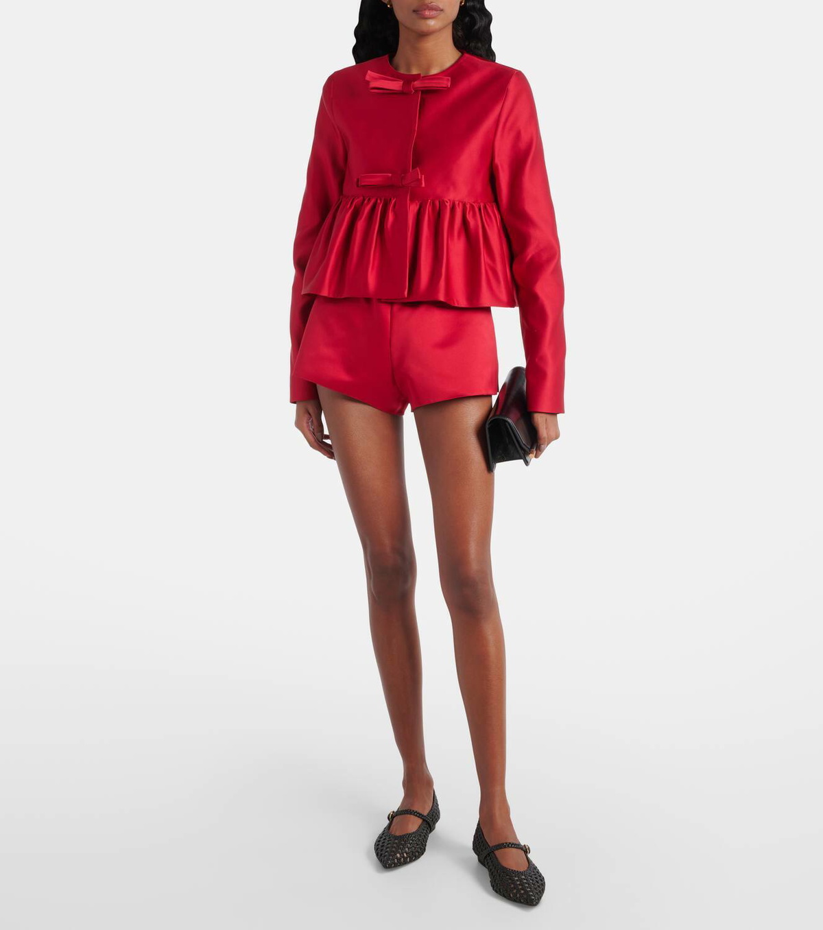Giambattista Valli Bow-detail satin jacket
