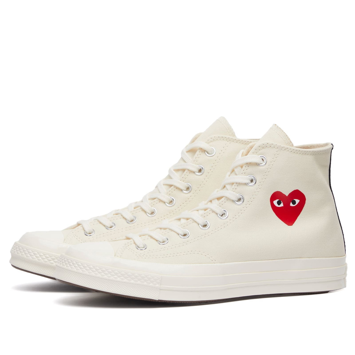 Comme des Garçons Play Men's x Converse Chuck Taylor Red Heart 197 Sneakers in White