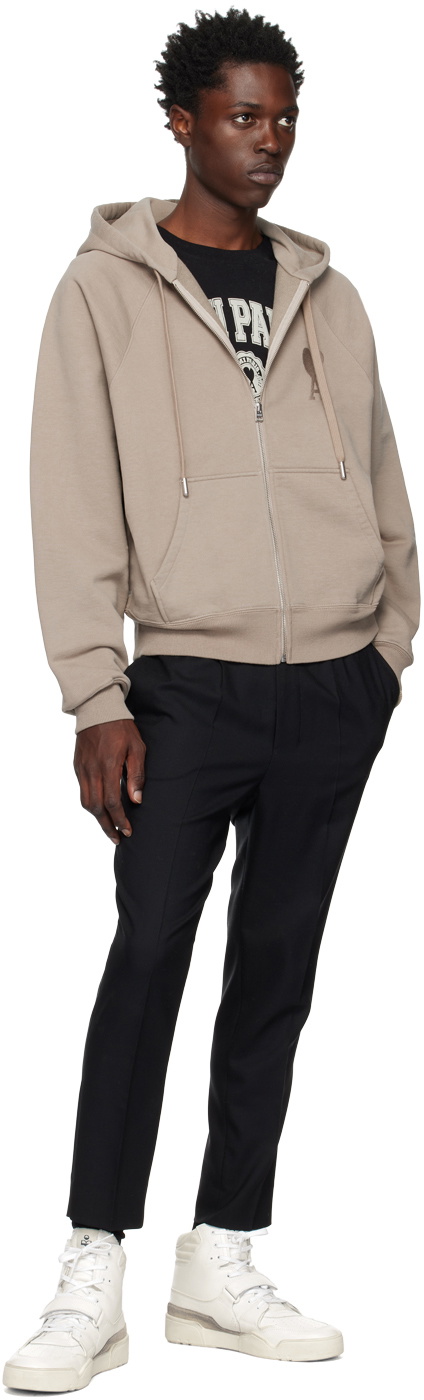 AMI Paris Beige Ami De Cœur Hoodie AMI
