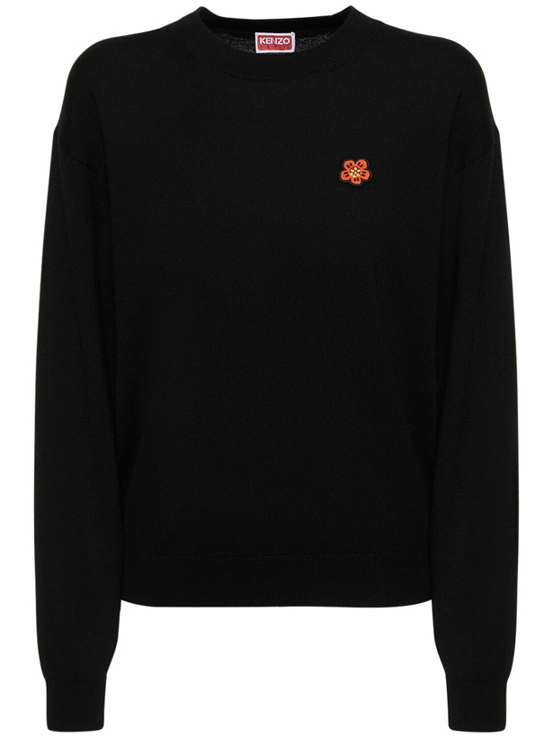 Photo: KENZO PARIS - Boke Flower Crest Logo Wool Sweater