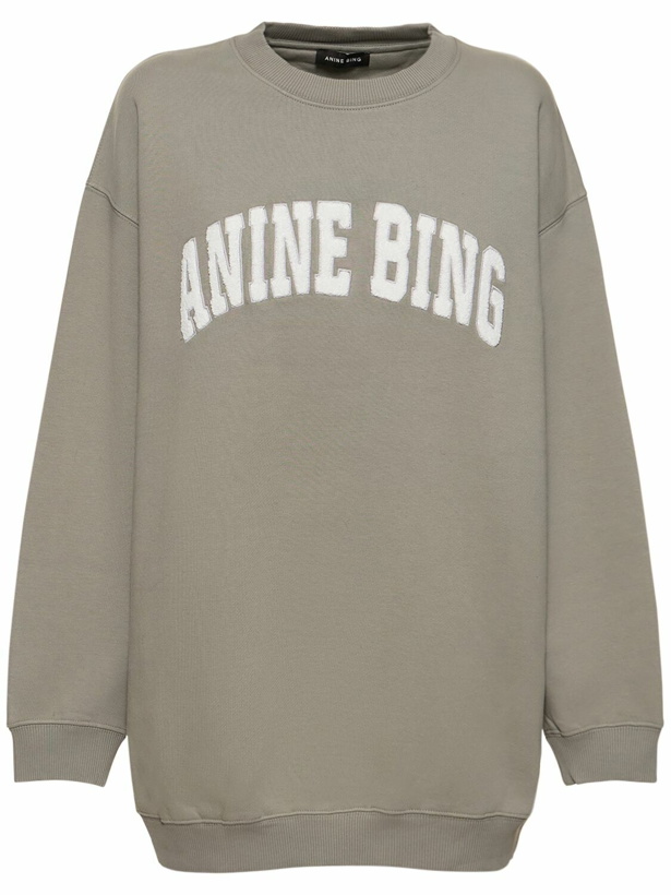 Photo: ANINE BING - Tyler Logo Printed Cotton Sweatshirt