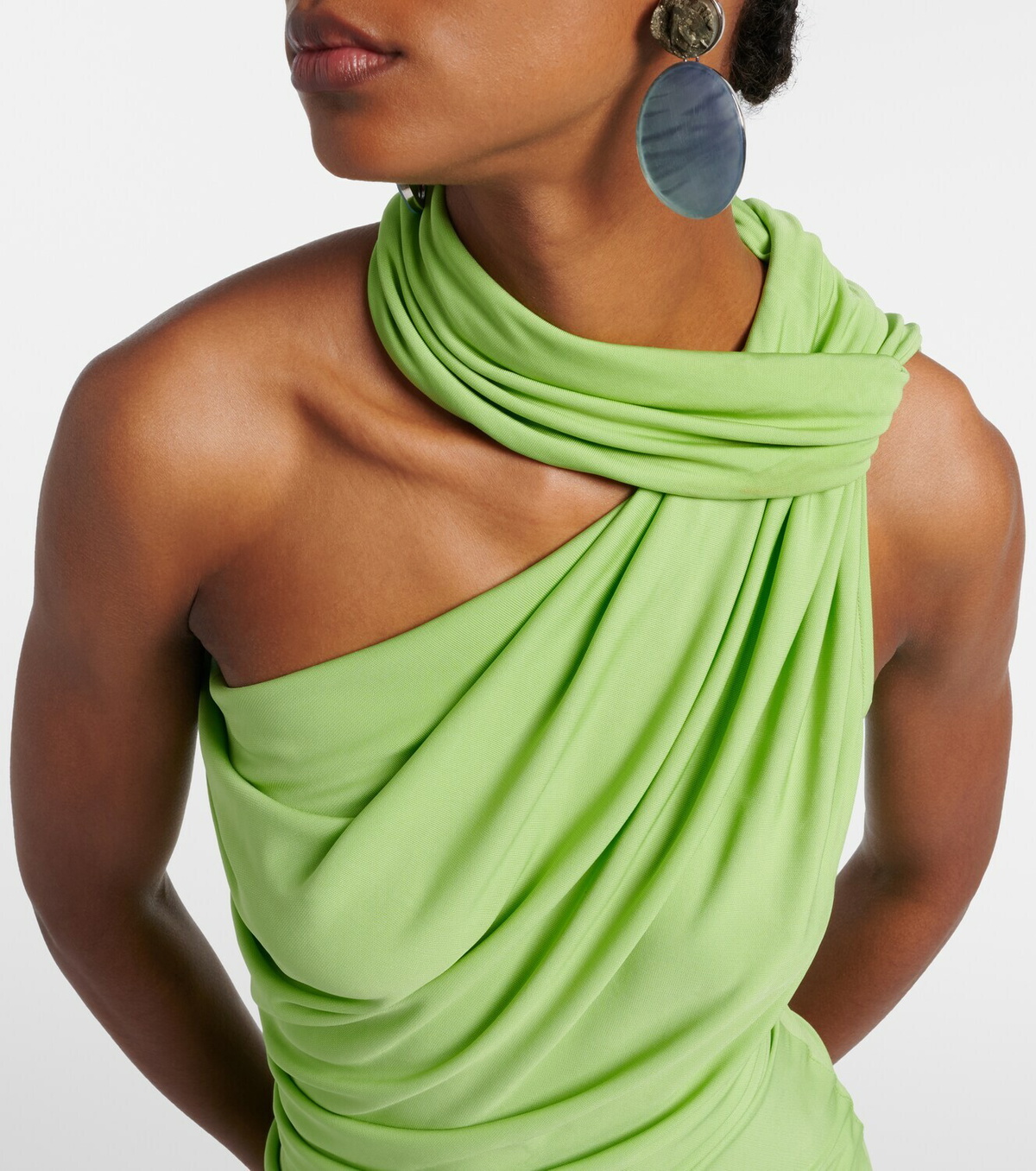 Christopher Esber Cutout embellished draped maxi dress