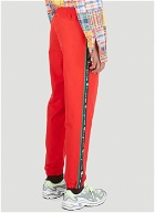 Logo Tape Track Pants in Red