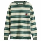 Bound Men's Eucalyptus Stripe Long Sleeve T-Shirt in Green Stripe