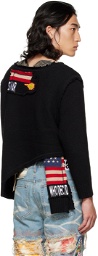 Who Decides War by MRDR BRVDO SSENSE Exclusive Black Layered Sweater