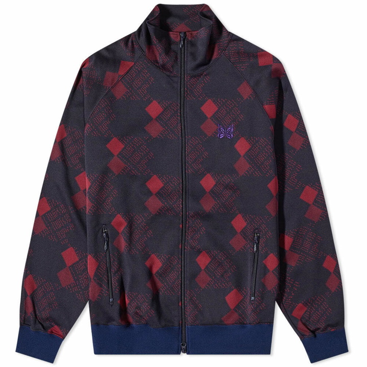 Photo: Needles Men's Poly Jacquard Patterned Track Jacket in Navy