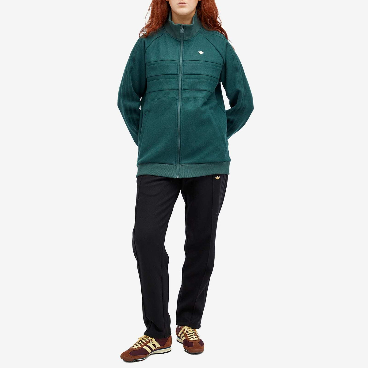 Adidas Archive Track Top in Mineral Green S16