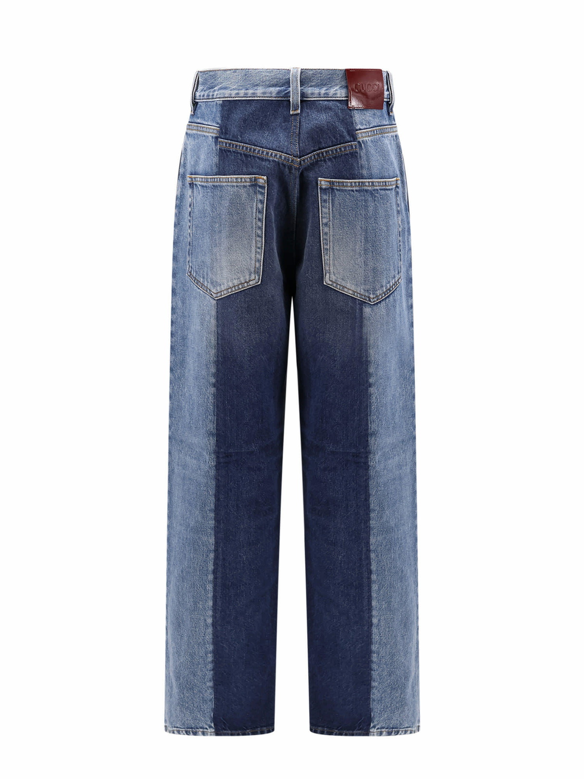 デニム・ジーパン GUCCI Patchwork denim jeans gucci rosso ancora Patchwork Denim Jeans With Gucci Rosso Ancora Gucci