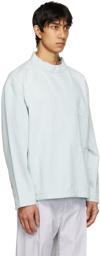 Lemaire Blue Denim Long Sleeve T-Shirt