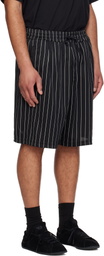 Y-3 Black Mesh Pinstripe Shorts