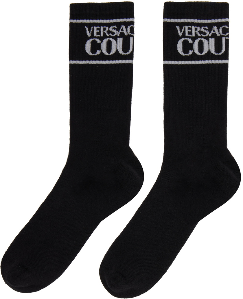 Versace Jeans Couture Black Cotton Socks Versace