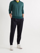 LORO PIANA - Striped Cashmere Half-Zip Sweater - Blue