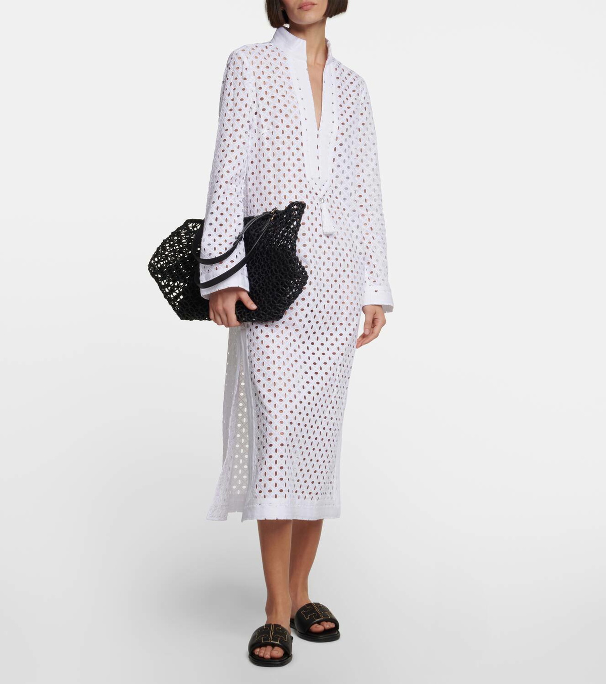 tory burch crochet dress Tory Burch Crochet Open-Knit Dress - White