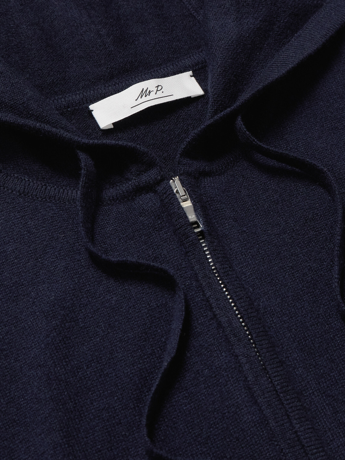 Mr P. - Wool and Cashmere-Blend Zip-Up Hoodie - Blue