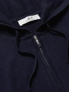 Mr P. - Wool and Cashmere-Blend Zip-Up Hoodie - Blue