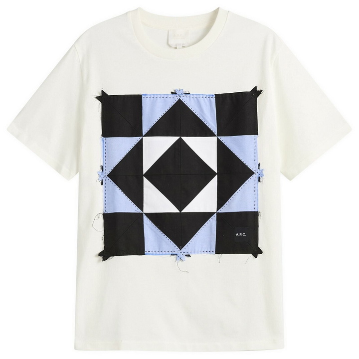 Photo: A.P.C. Men's T-Shirt Patchwork in White