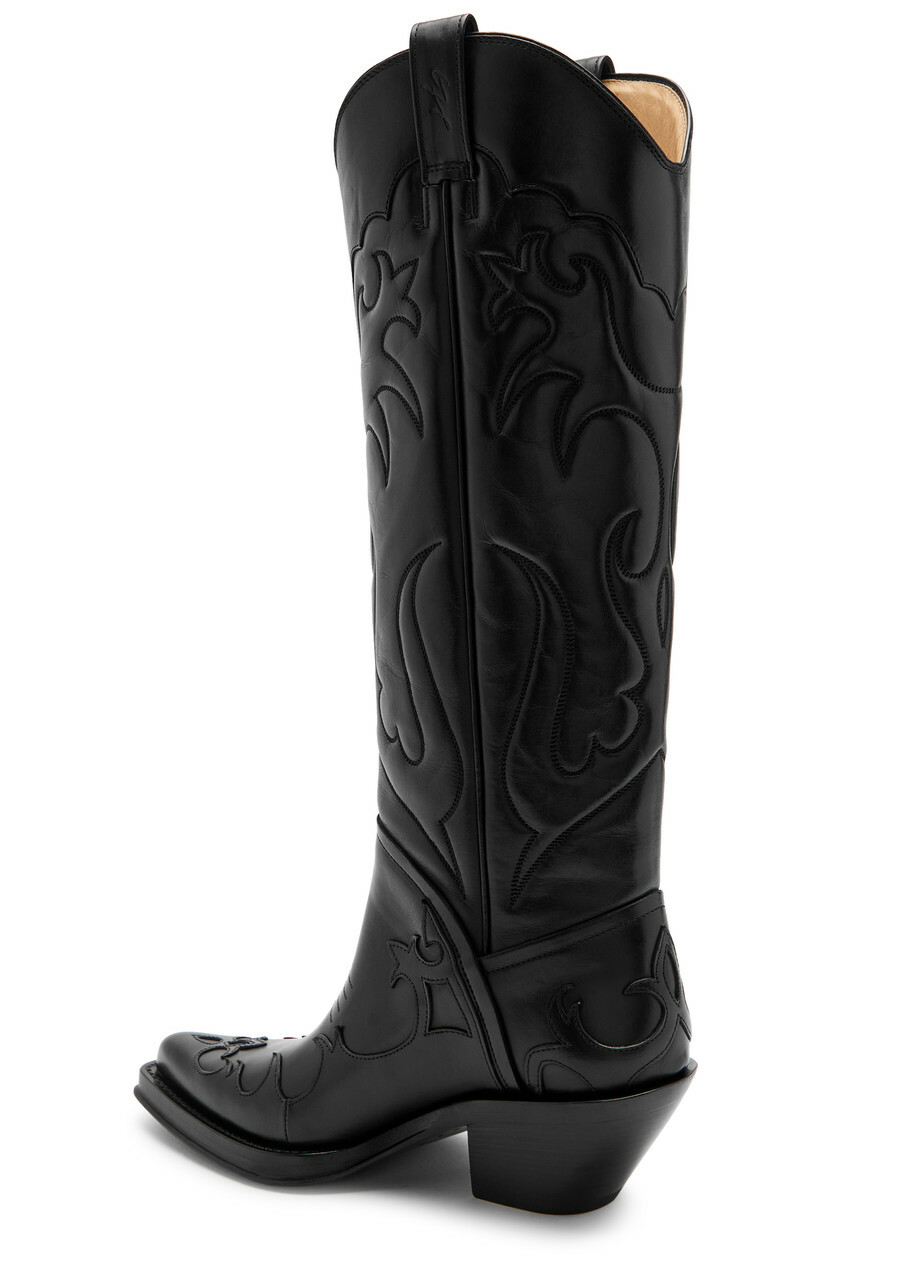 Gabriela Hearst Capitana 60 Leather Knee-high Boots Black