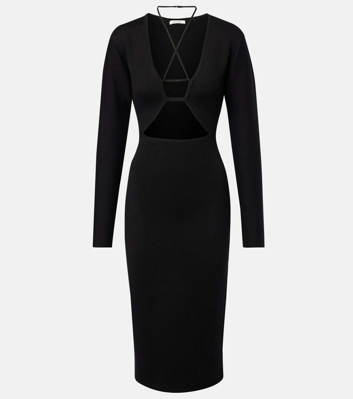 Nensi Dojaka Cutout knitted virgin wool midi dress