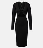 Nensi Dojaka Cutout knitted virgin wool midi dress