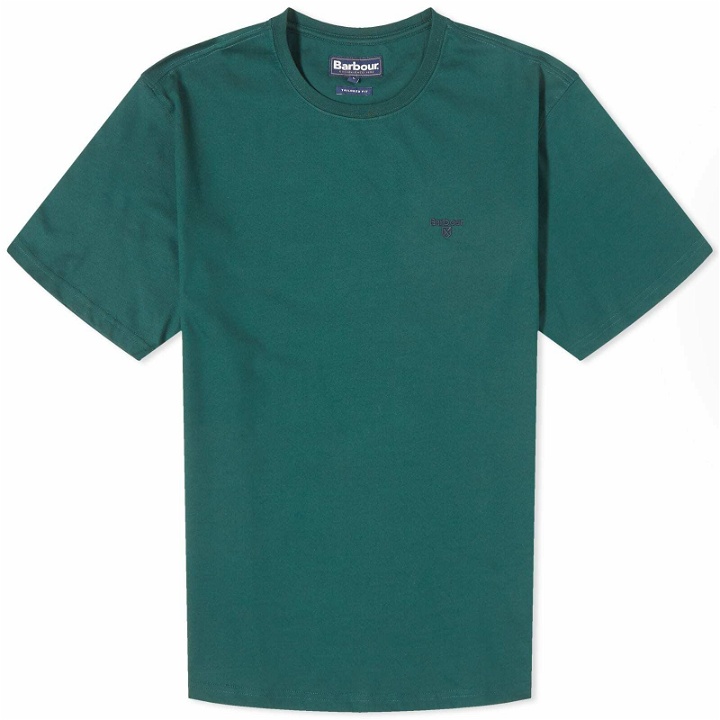 Photo: Barbour Men's Essential Sports T-Shirt in Seaweed