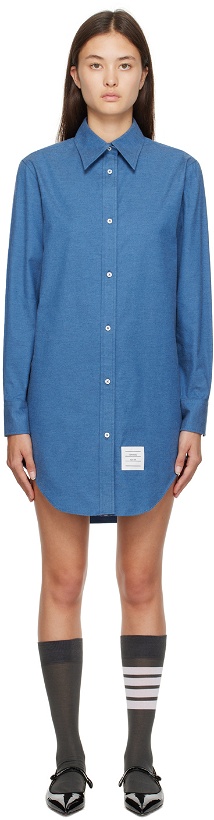 Photo: Thom Browne Blue Buttoned Minidress