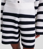 Jardin des Orangers Striped cashmere shorts