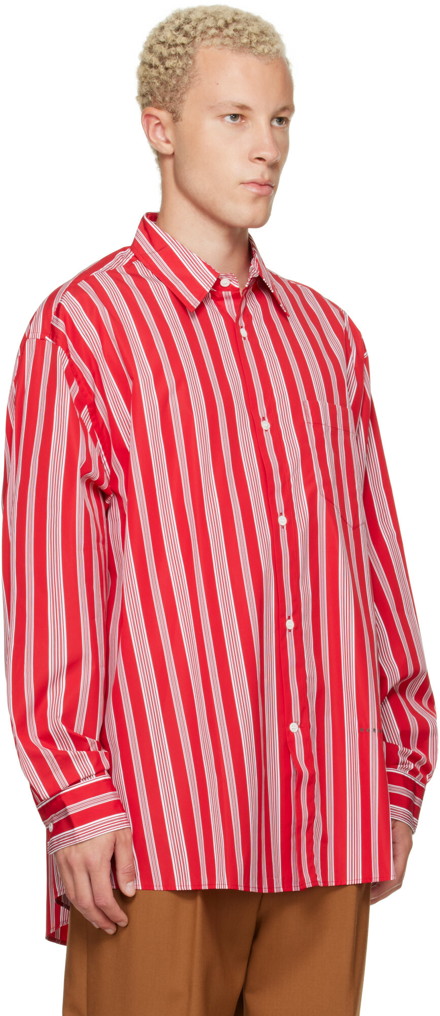 Marni Red Striped Shirt