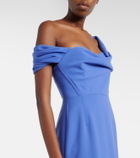 Carolina Herrera Draped off-shoulder crêpe gown