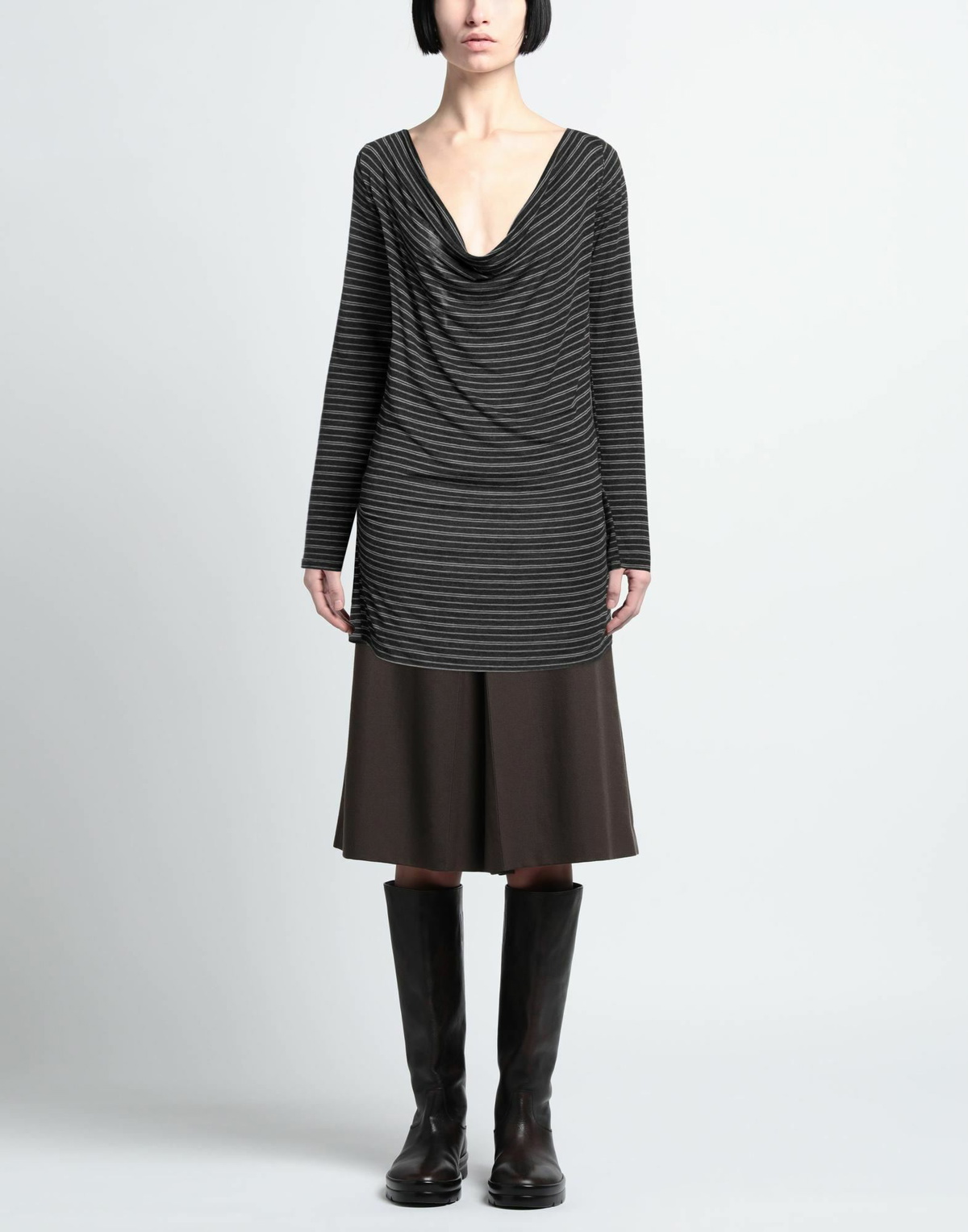 Manila Grace Womens T-shirt Charcoal
