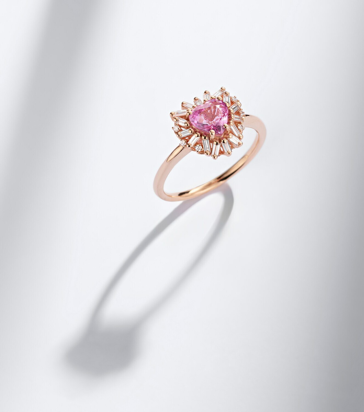 Suzanne Kalan 18kt rose gold ring with sapphire and diamonds