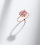 Suzanne Kalan 18kt rose gold ring with sapphire and diamonds