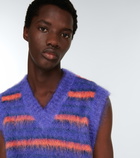 Marni - Striped mohair-blend sweater vest