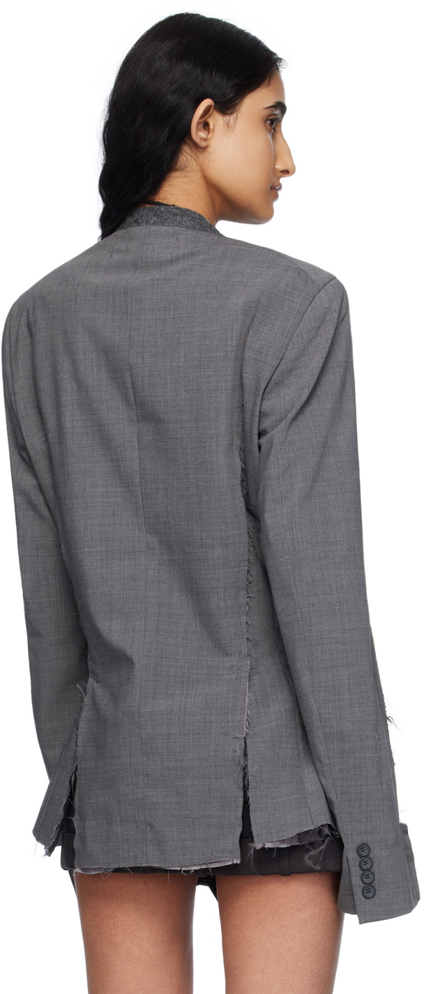 HODAKOVA Gray Horse Hair Blazer HODAKOVA