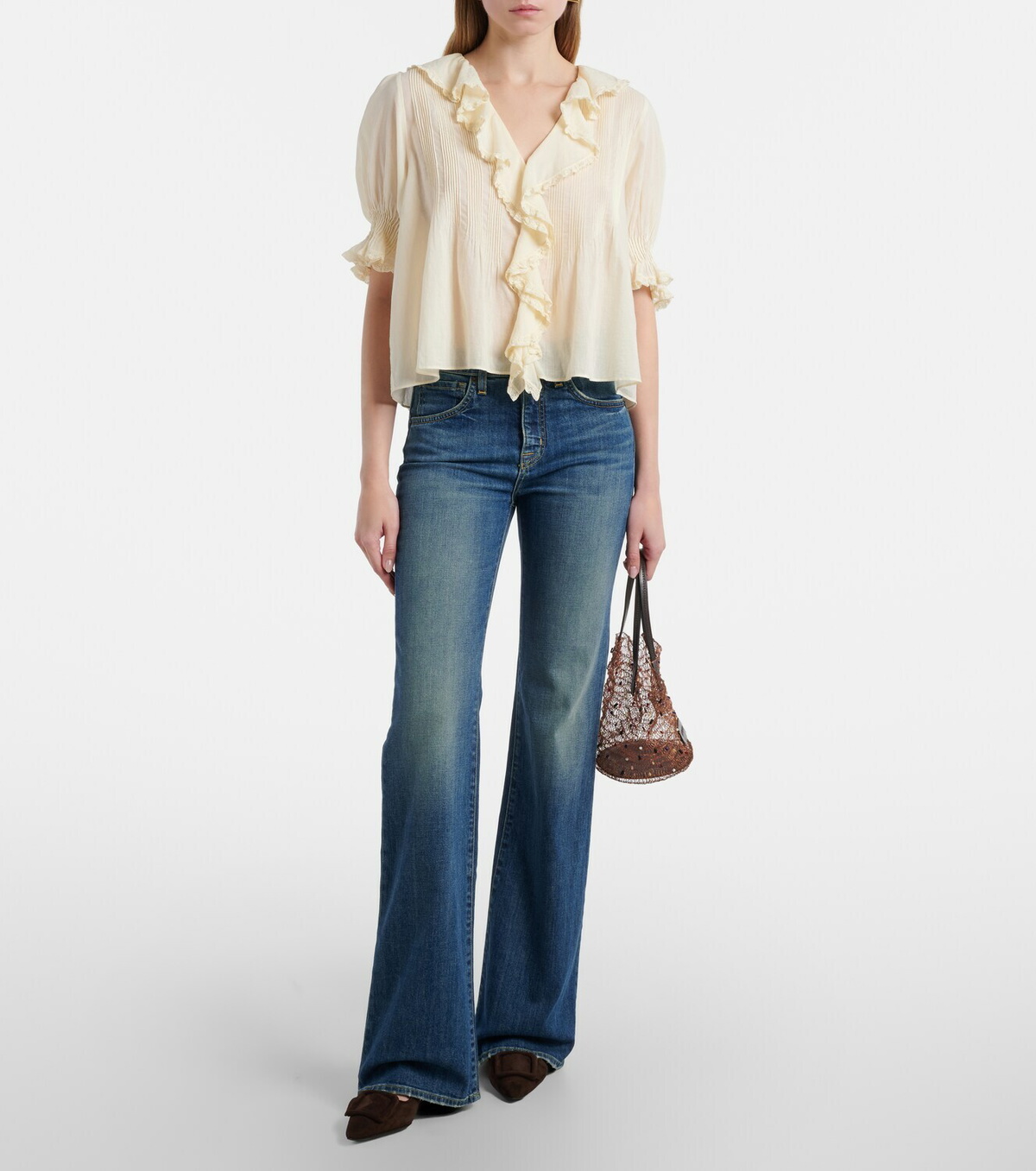Dôen Henri ruffled cotton blouse