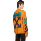 Off-White Orange Brushed Diag Sweater