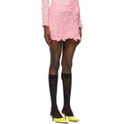 Gauntlett Cheng SSENSE Exclusive Pink Elasticated Floral Miniskirt
