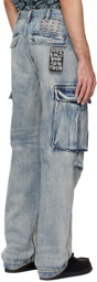 Ksubi Blue Riot Punk Cargo Pants