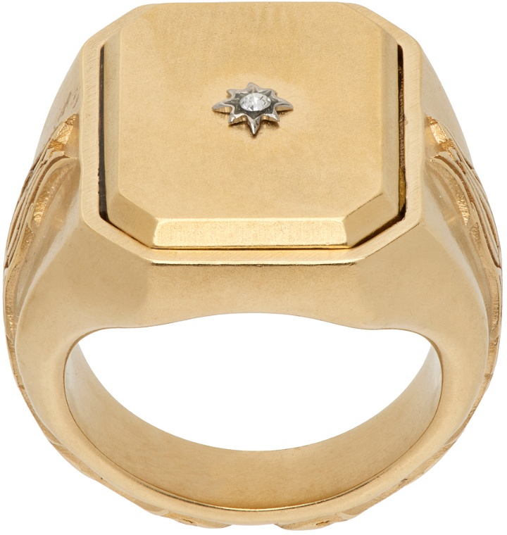 Photo: Maison Margiela Gold Enamel Signet Ring