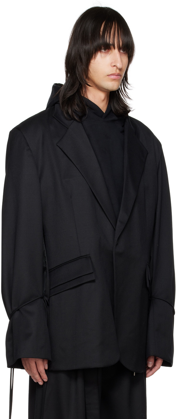 Parnell Mooney SSENSE Exclusive Black Tailored Blazer