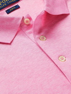 POLO RALPH LAUREN - Slim-Fit Logo-Embroidered Pima Cotton-Jersey Polo Shirt - Pink