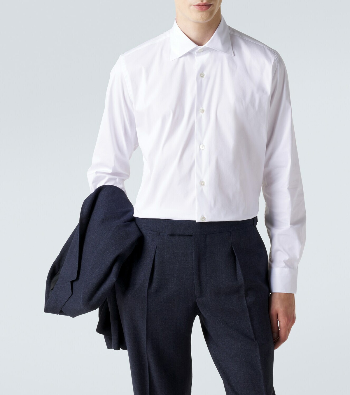 Eleventy Cotton-blend poplin shirt