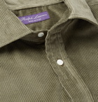 Ralph Lauren Purple Label - Cotton and Cashmere-Blend Corduroy Shirt - Brown