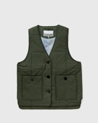 Ganni Quilt Boxy Vest Green - Womens - Vests