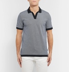 Hugo Boss - Textured-Knit Cotton Polo Shirt - Navy