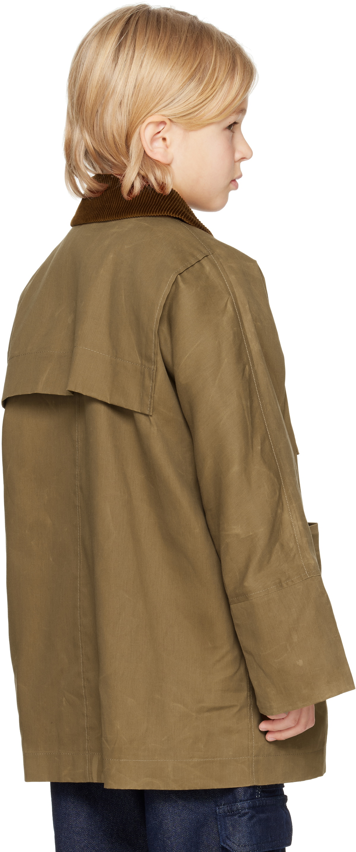 Burberry Kids Khaki Raglan Coat Burberry