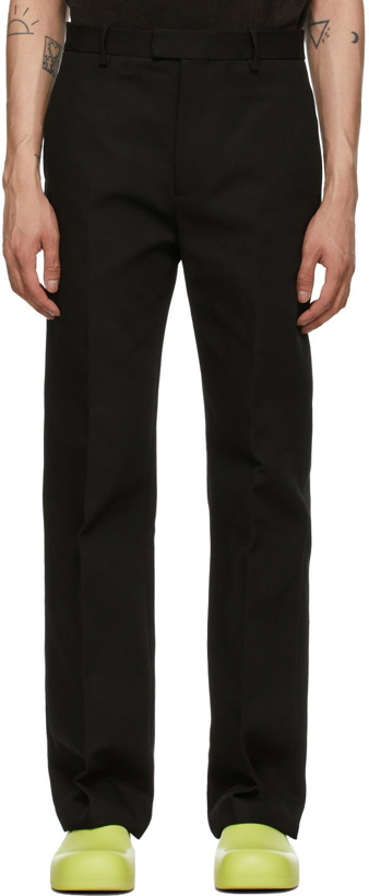 Photo: Bottega Veneta Black Faille Trousers