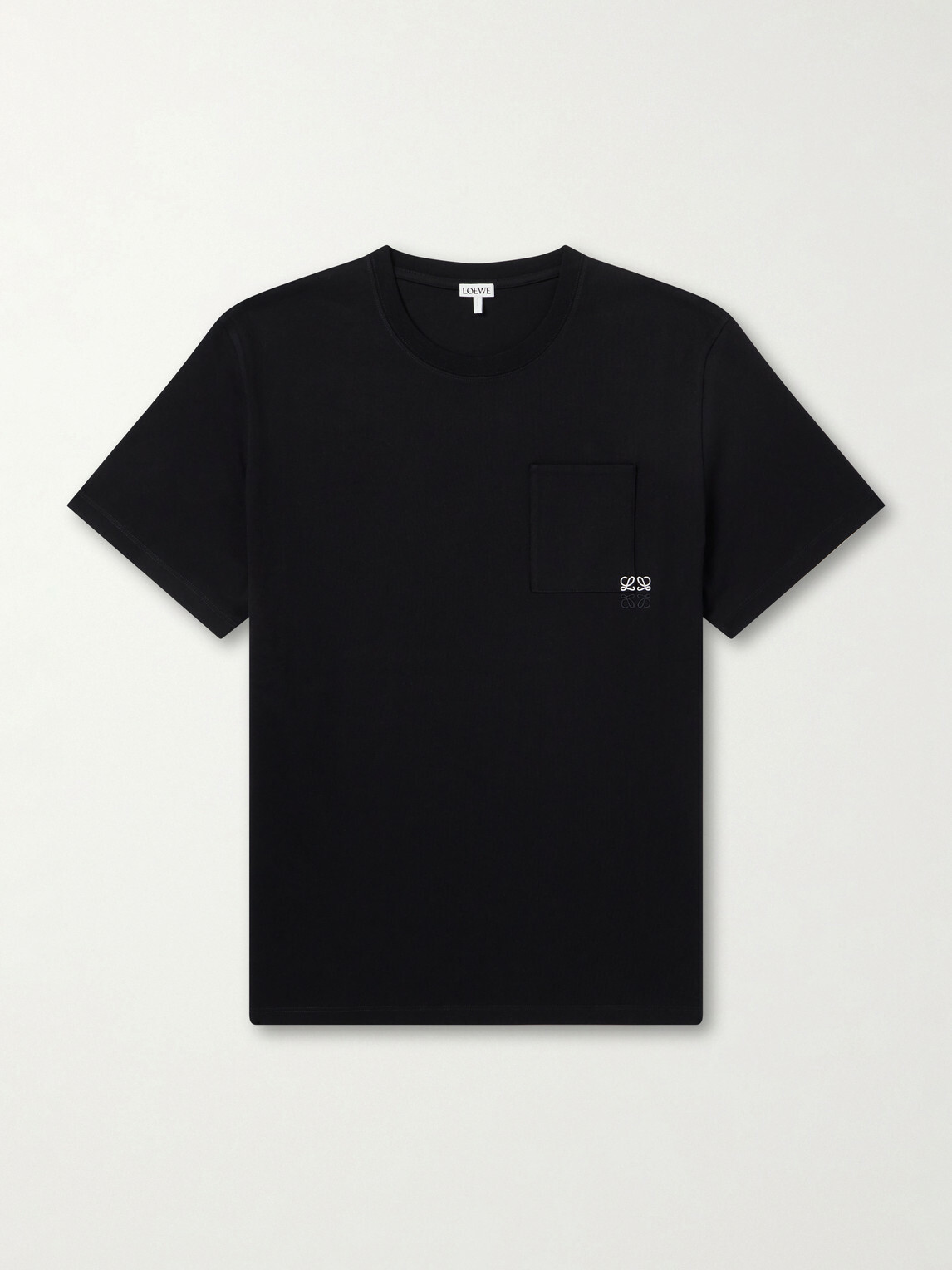 LOEWE - Anagram-Embroidered Cotton-Jersey T-Shirt - Black