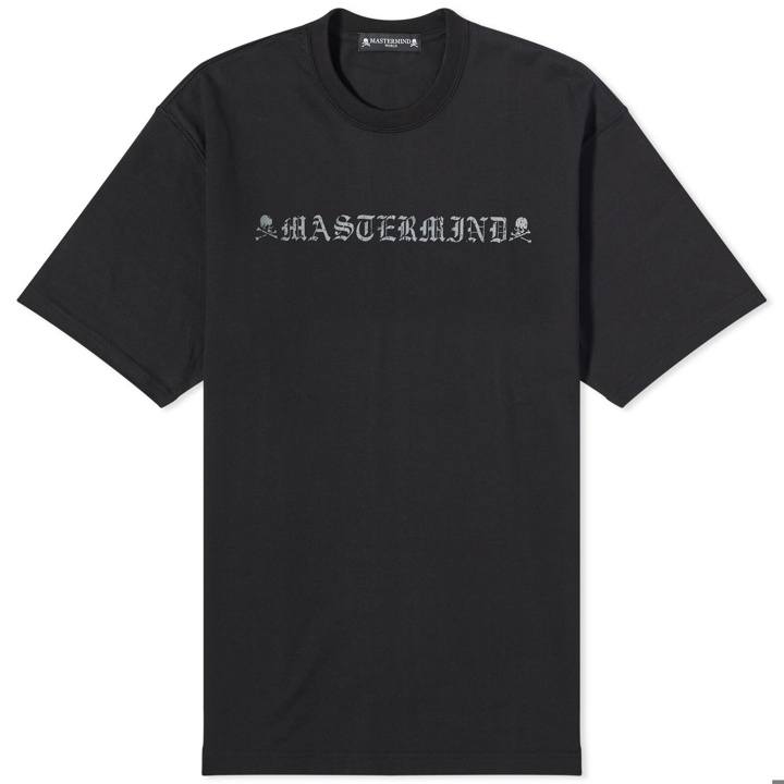 Photo: Mastermind Japan Men's Rubbed Logo T-Shirt in Black