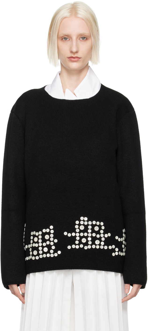 Comme des Garçons Homme Plus Black Button Sweater